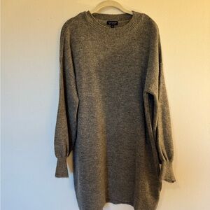 Topshop Heather Gray Crew Neck Sweater Dress
